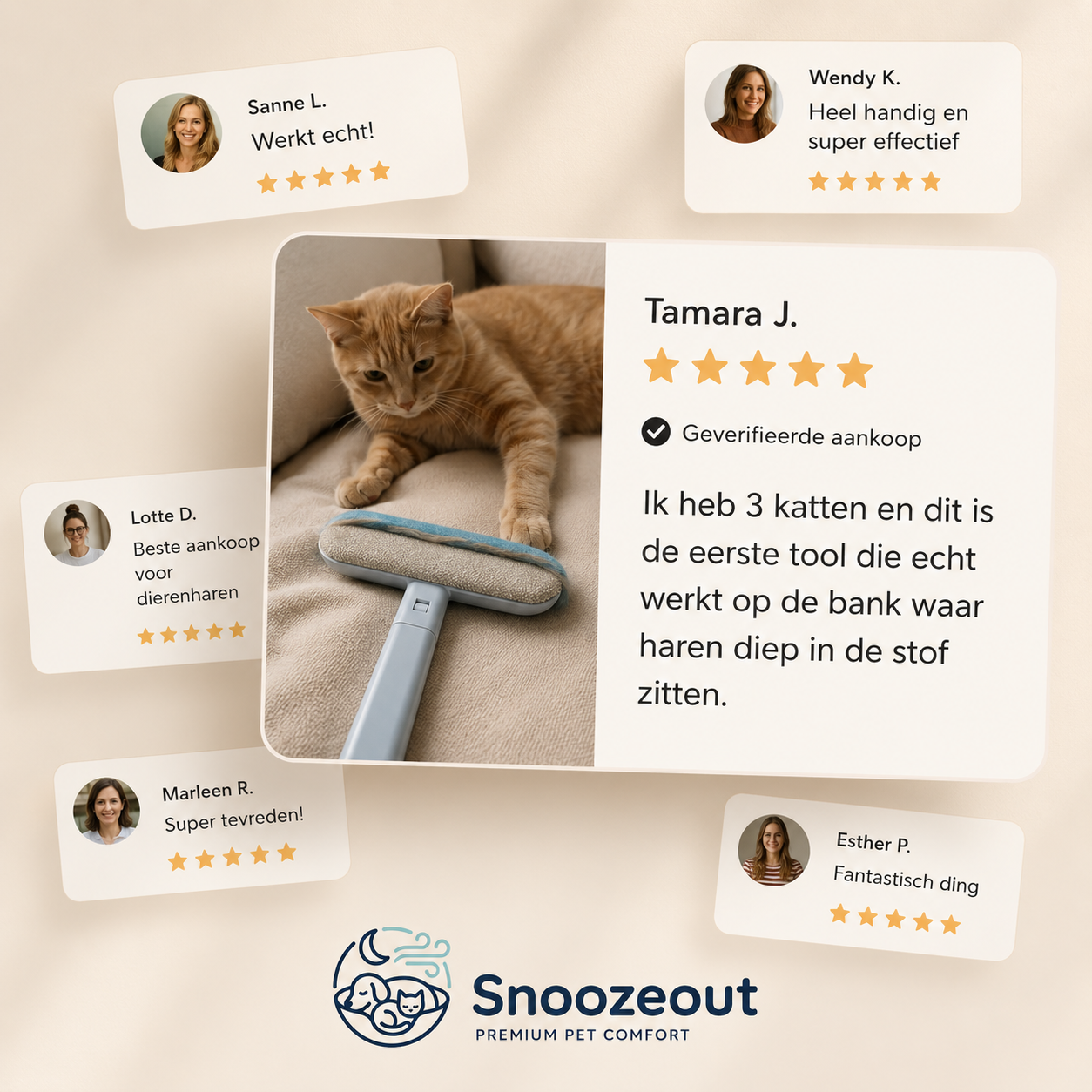 3-in-1 Haarverwijderaar voor Meubels & Kleding