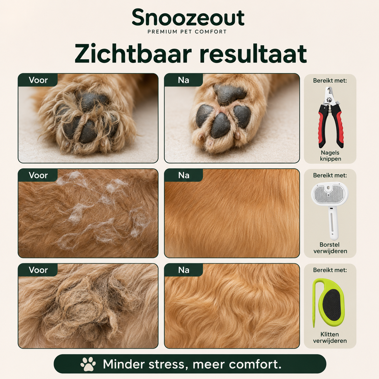 Complete Vachtverzorgingsset voor Hond & Kat