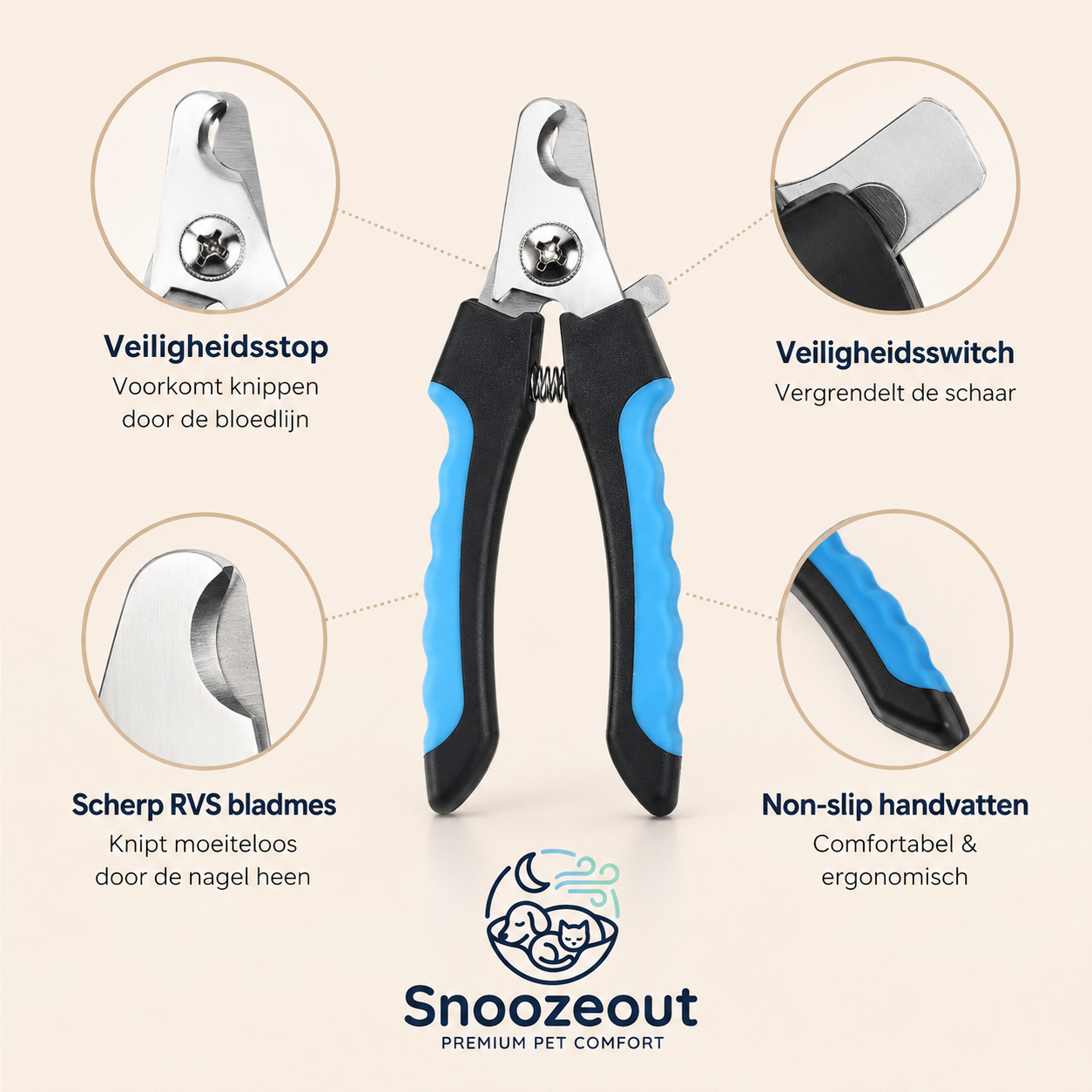 Nageltrimmer met Veiligheidsstop voor Hond & Kat