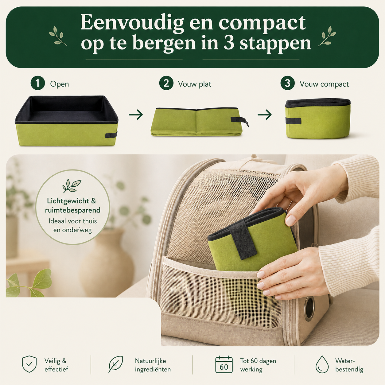 Draagbare Kattenbak voor Onderweg