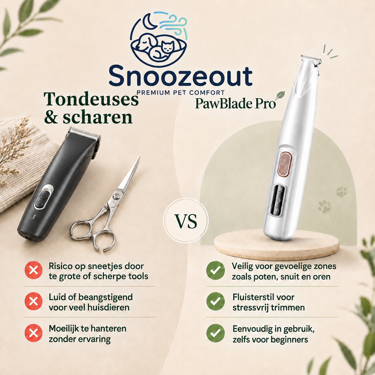 Vacht- & Pootverzorgingsset voor Hond & Kat