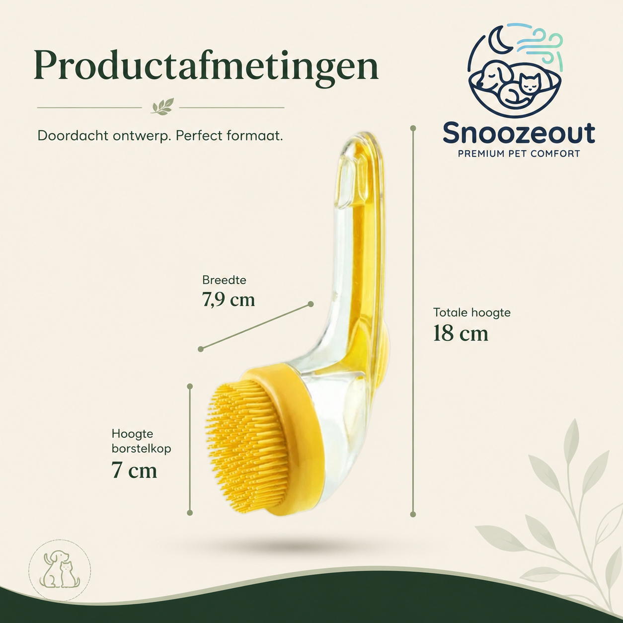 2-in-1 Shampooborstel voor Huisdieren