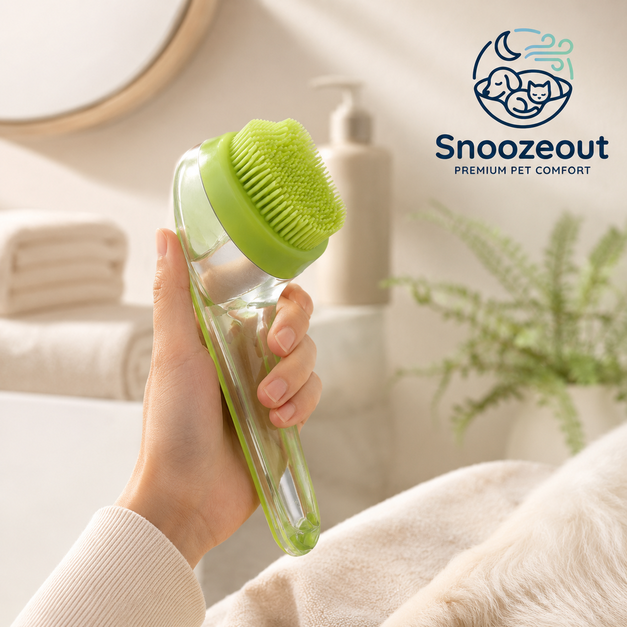 2-in-1 Shampooborstel voor Huisdieren