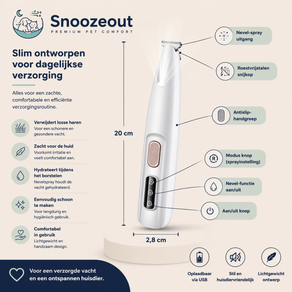 Snoozeout Stille Precisietrimmer met LED-Verlichting
