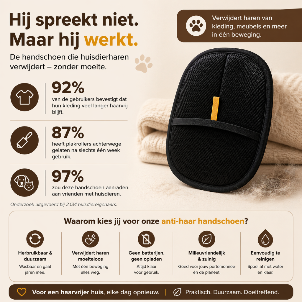 Snoozeout Huisdierhaar Handschoen