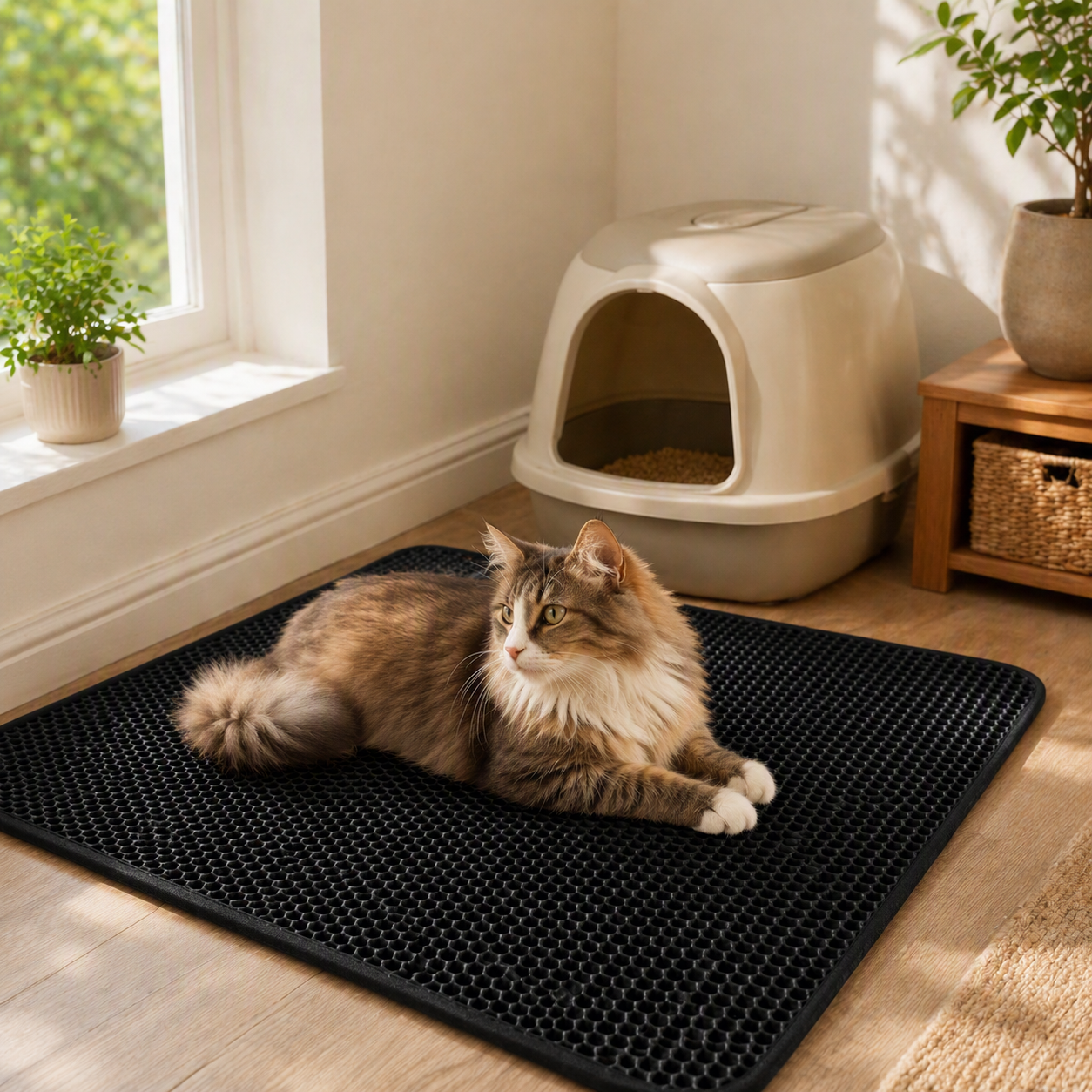 XL Kattenbakmat tegen Rondslingerend Grind